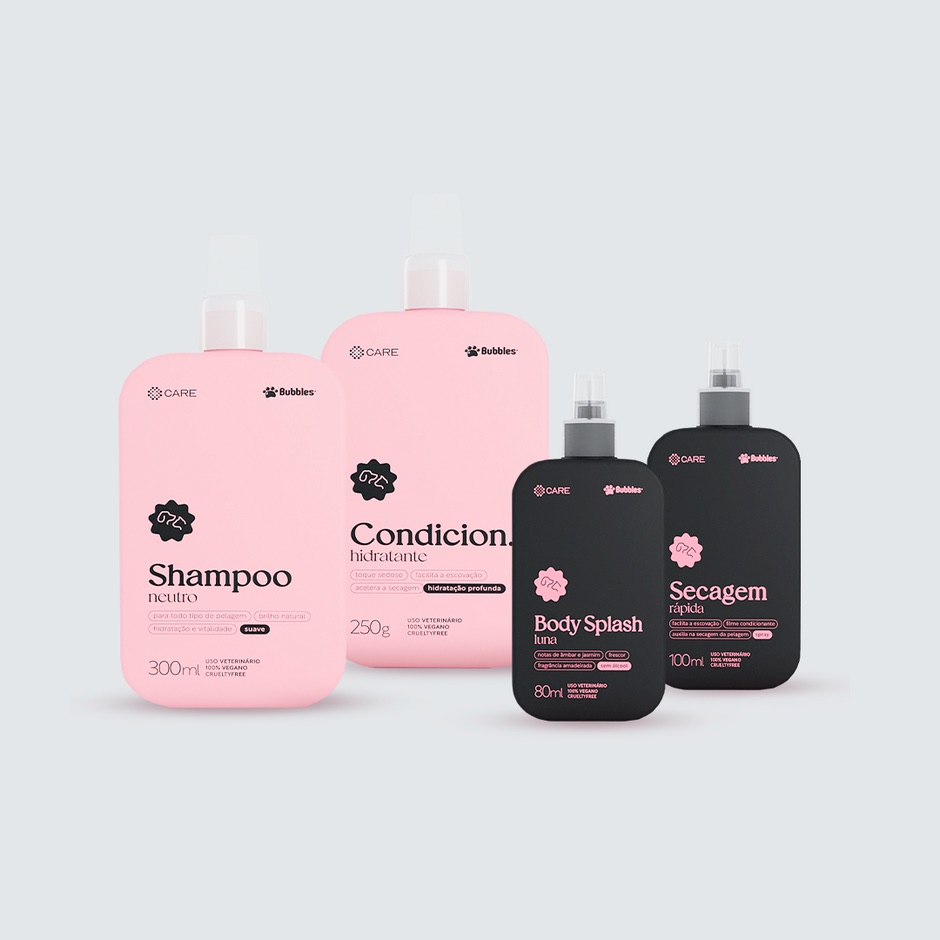 Produtos da Linha Care Bubbles